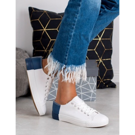 SHELOVET Sneakers mit Öko-Leder weiß 1