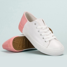 SHELOVET Sneakers mit Öko-Leder weiß 2