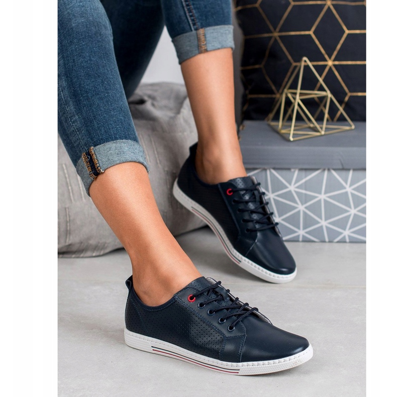 Filippo Leder-Brogues marineblau 1