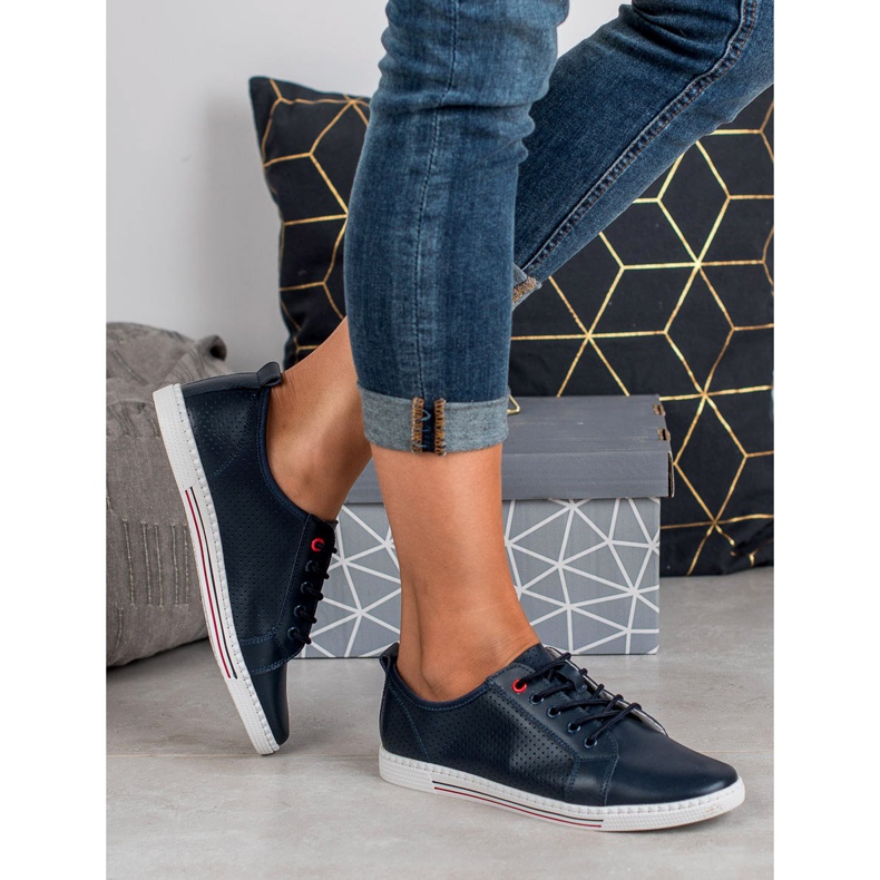 Filippo Leder-Brogues marineblau 2