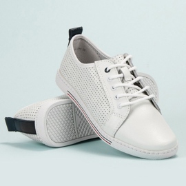 Filippo Leder-Brogues weiß 1