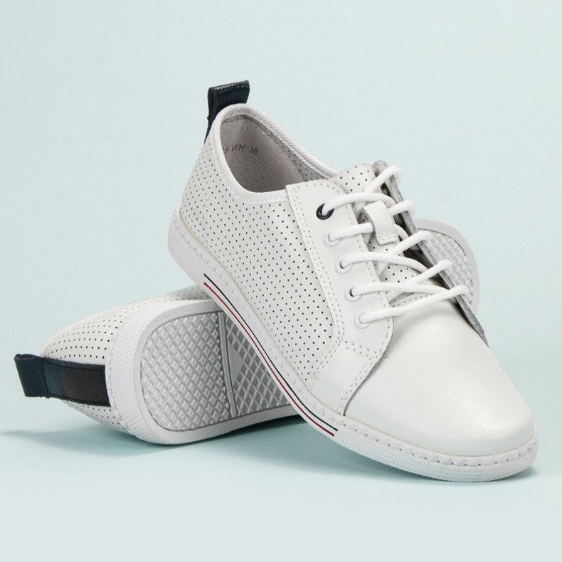 Filippo Leder-Brogues weiß 1