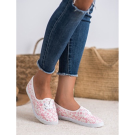 Sneaker mit VICES-Muster weiß rosa 1