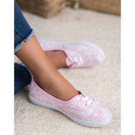 Sneaker mit VICES-Muster weiß rosa 1