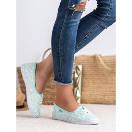 Sneaker mit VICES-Muster weiß grün 2