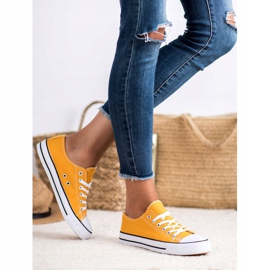 SHELOVET Senf Sneaker gelb 2