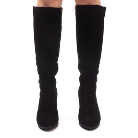 Wildlederstiefel On A Bar KSL008 Schwarz 2