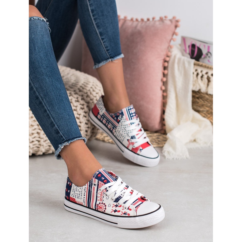 SHELOVET Sneakers mit Muster mehrfarbig 1