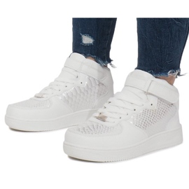 Weiße High Force One Sneakers mehrfarbig 1