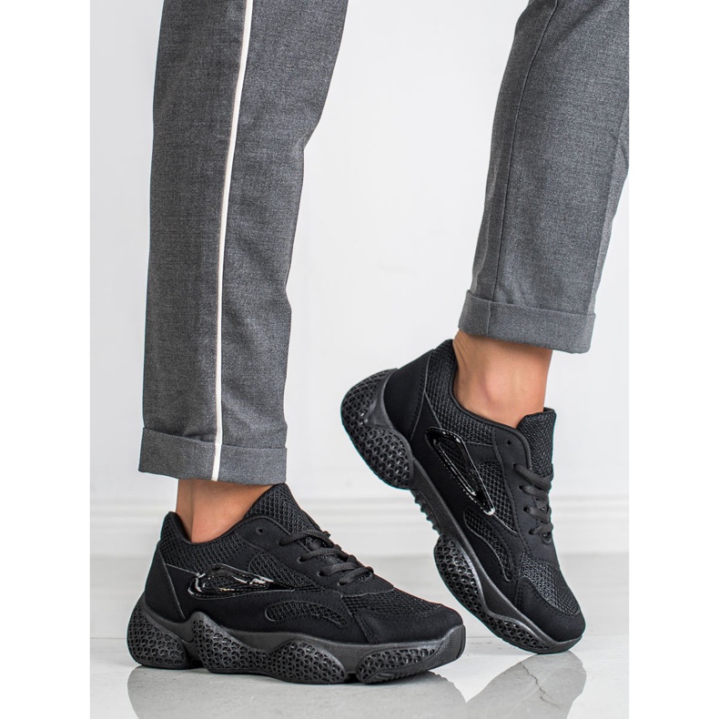 SHELOVET Schwarze Turnschuhe für Damen 1