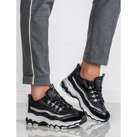 Small Swan Sneakers mit Glitzer schwarz 1