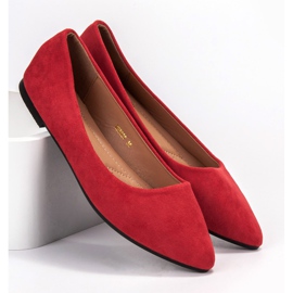 JESSY ROSS Ballerinas aus Wildleder rot 1