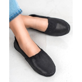 Filippo Schwarze Slipper aus Leder 1