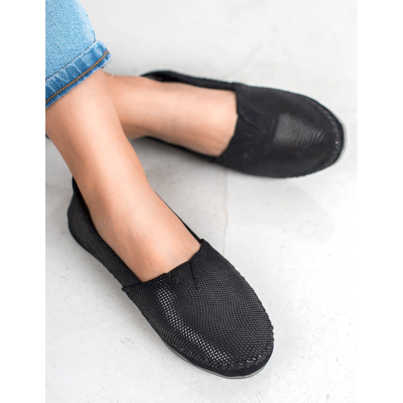 Filippo Schwarze Slipper aus Leder 1