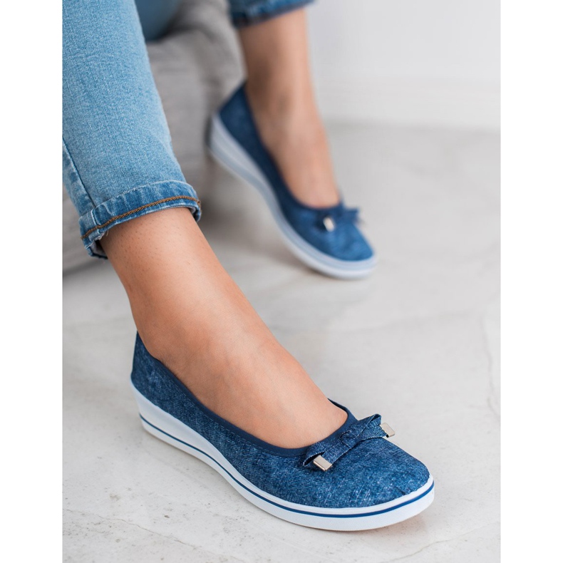 SHELOVET Keilballerina blau 1