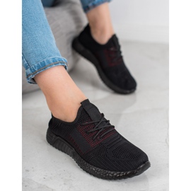 SHELOVET Durchbrochene Sportschuhe schwarz 1