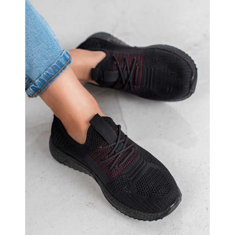 SHELOVET Durchbrochene Sportschuhe schwarz 2