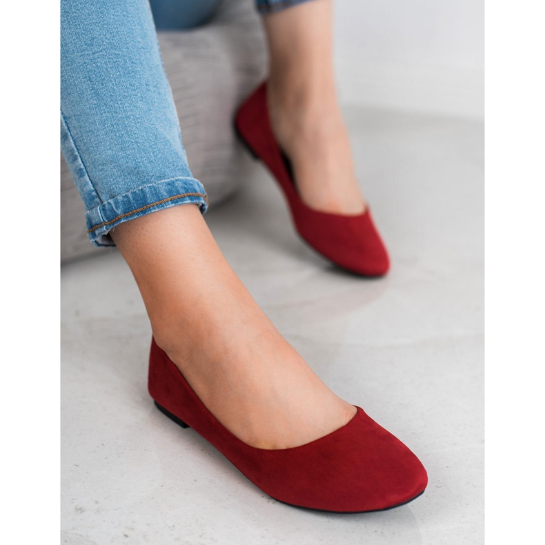 VINCEZA rote Ballerinas 1