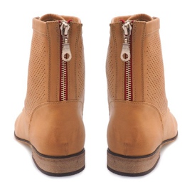 Durchbrochene Stiefel 122-35 Camel braun 2