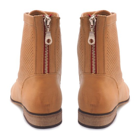 Durchbrochene Stiefel 122-35 Camel braun 2