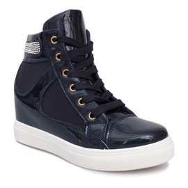Sneakers mit Keilabsatz A-35 Marineblau 1