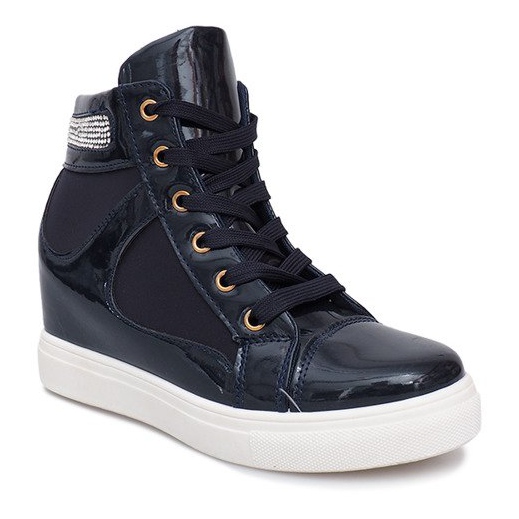 Sneakers mit Keilabsatz A-35 Marineblau 1