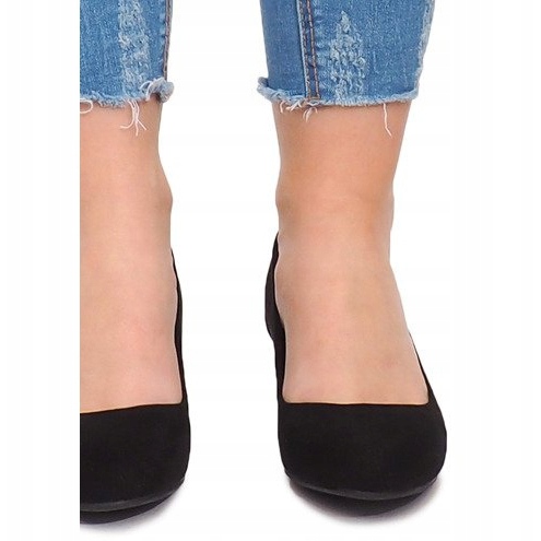 Wildleder Keilpumps MB188-48 Schwarz 1