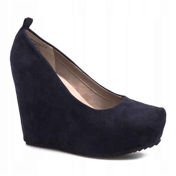 Marineblaue Keilpumps Alice 1