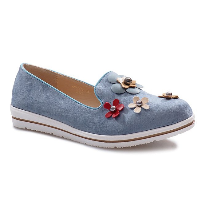 Blau, Slip-on-Wedges Multi Flower 1