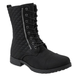 Schwarze Steppstiefel B01 1