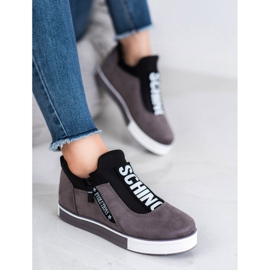 SHELOVET Modische Damenschuhe schwarz grau 2