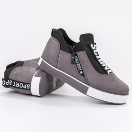 SHELOVET Modische Damenschuhe schwarz grau 1
