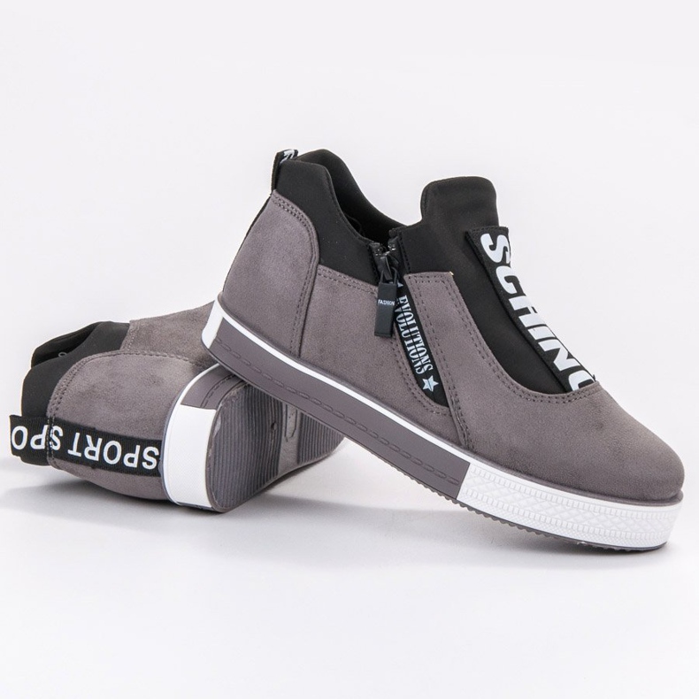 SHELOVET Modische Damenschuhe schwarz grau 1