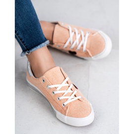 Kylie Sneakers mit Glitzer orange 2