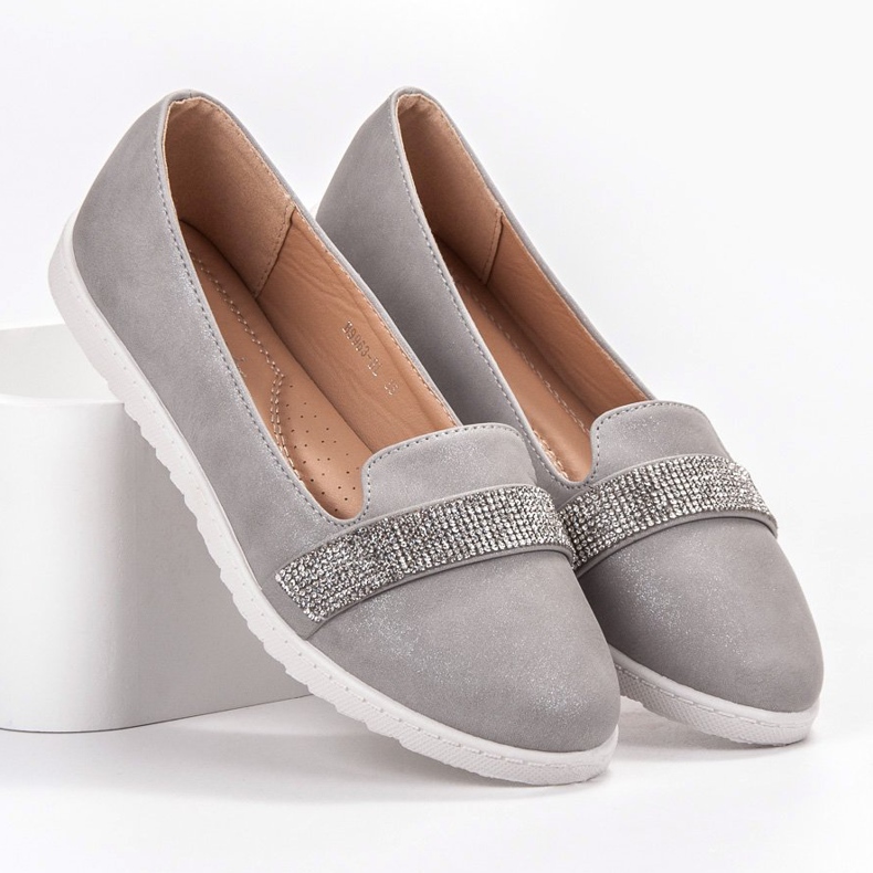 Queentina Herren mit Kristallen grau 2