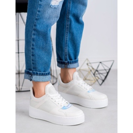 Ideal Shoes Sneakers mit Glitzer weiß 2