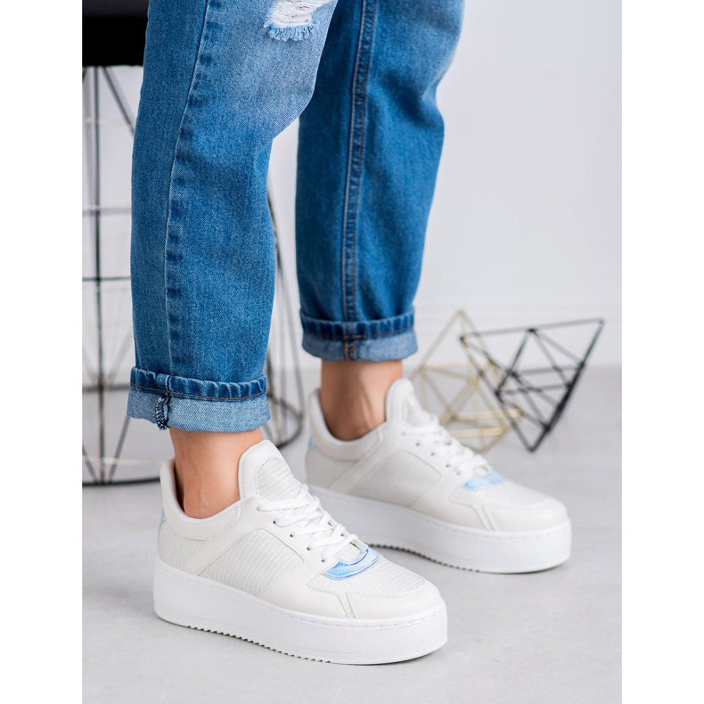 Ideal Shoes Sneakers mit Glitzer weiß 2