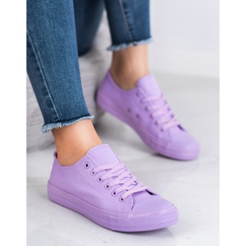 Sport Niedrige Turnschuhe lila 2