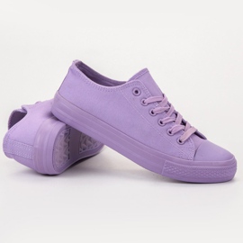 Sport Niedrige Turnschuhe lila 1