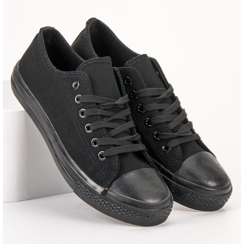 Sport Niedrige Turnschuhe schwarz 1