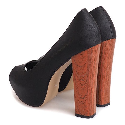 Offene Pumps auf einer Bar 99-90 Schwarz 1