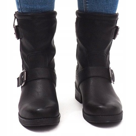 Warme Stiefel mit Schnalle 14A7181 Schwarz 2