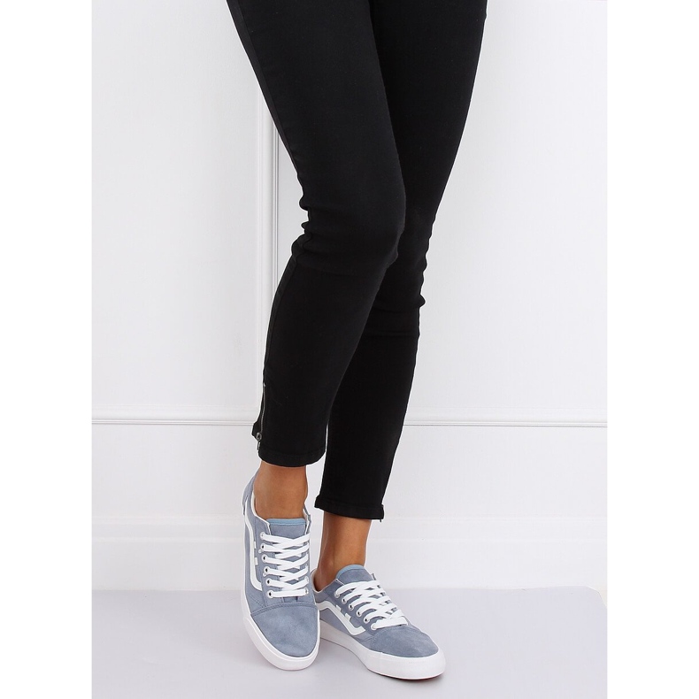 Blaue Damen Sneaker B70A BLAU / WEISS 2