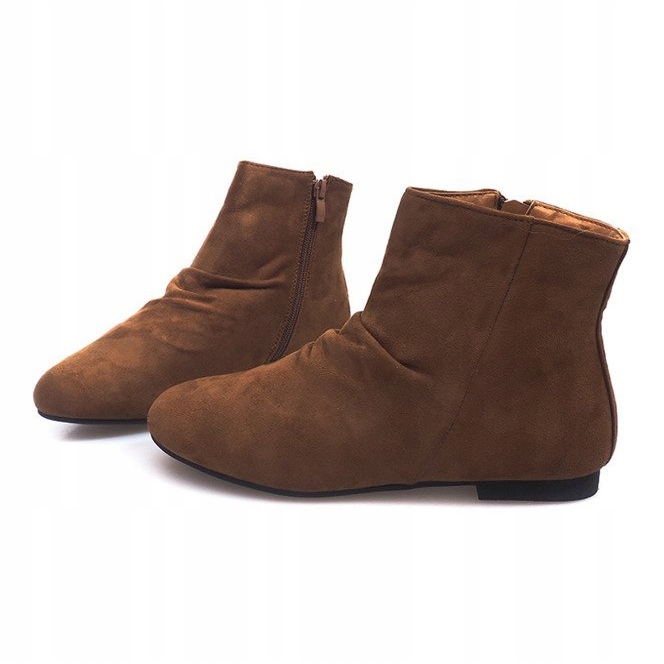 Wildleder Booties Chelsea Boots 7-121 Camel braun 1