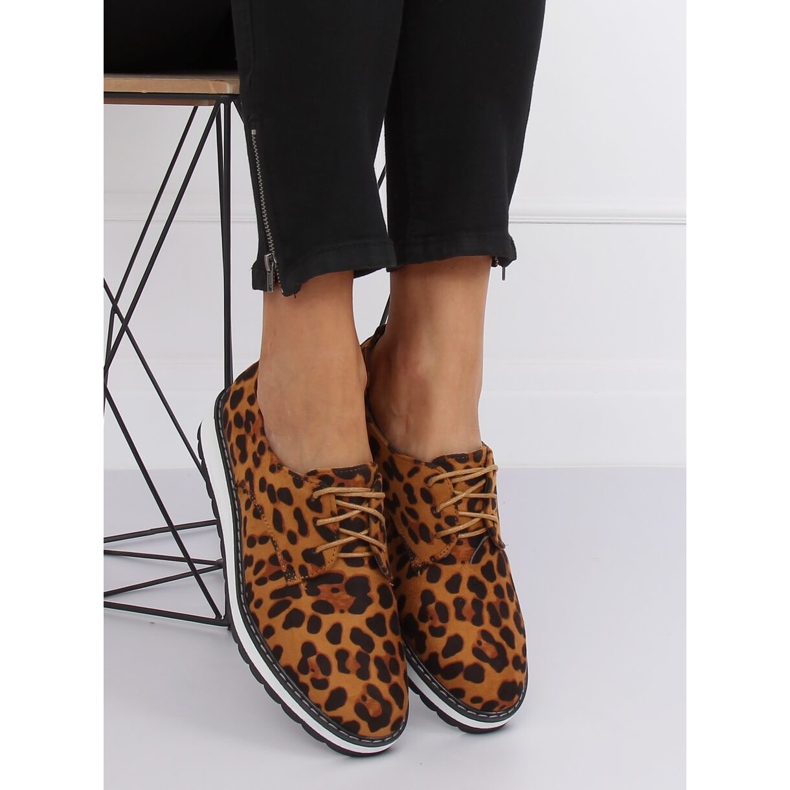 Damen Slipper Leopard C-7225 Leopard Print braun 1