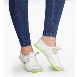 Lycra BL181 Weiße Slip-On-Sneakers 1