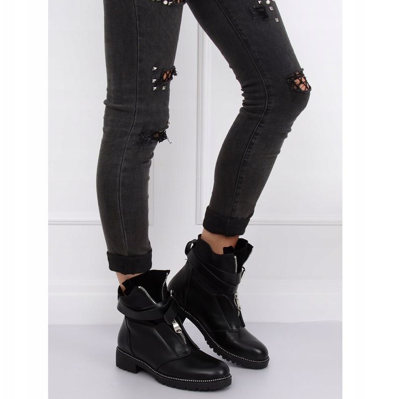 Schwarze Militärstiefel NC821 Schwarz 2