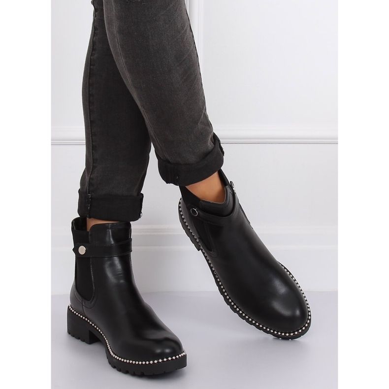 Schwarze Stiefel für Damen Jodhpur-Stiefel NC886 Schwarz 2