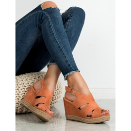 Best Shoes Orange Espadrilles Sandalen 2