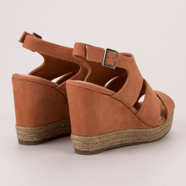 Best Shoes Orange Espadrilles Sandalen 1